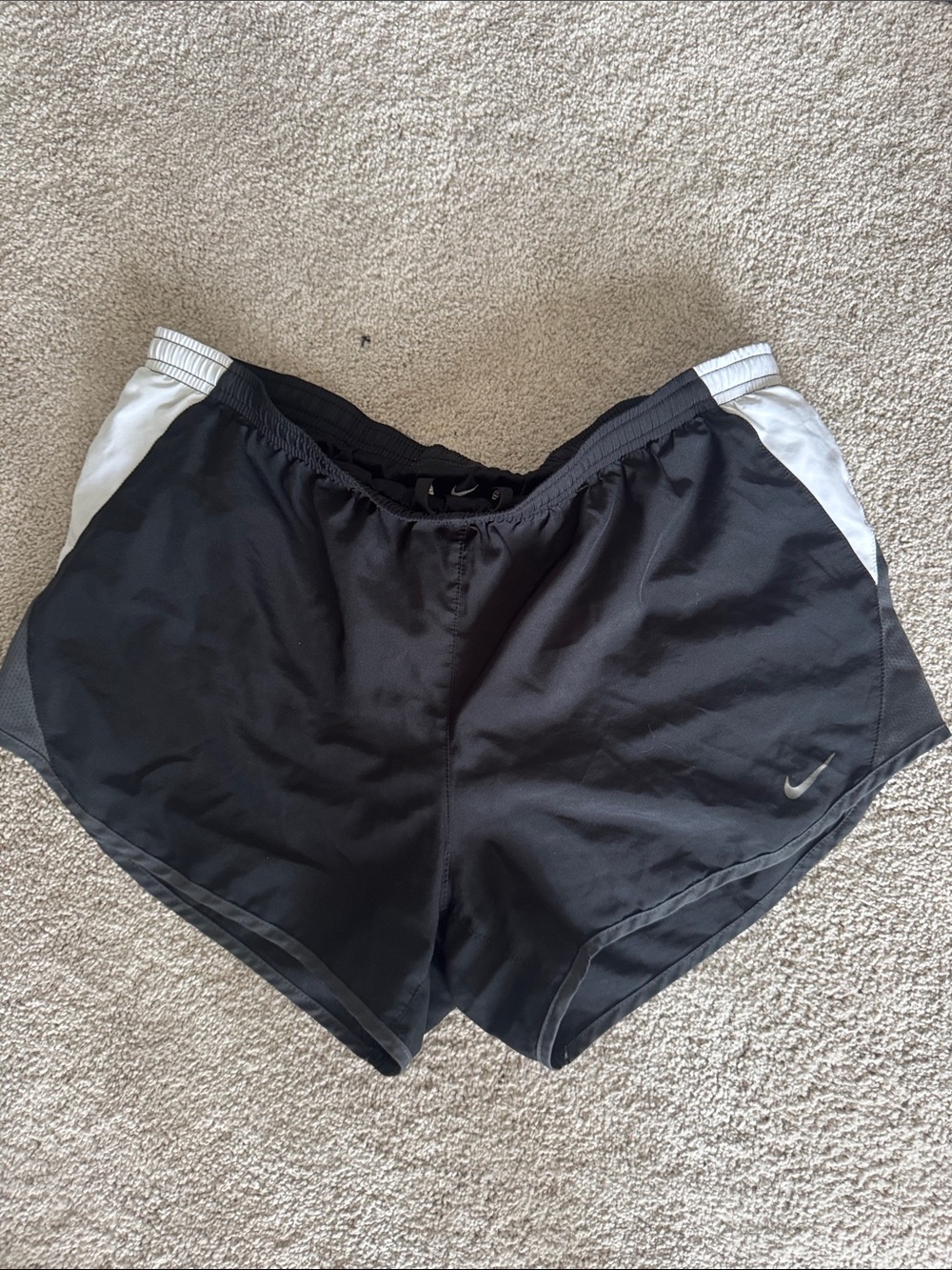 Nike Black Dri-FIT Athletic Shorts with White Logo